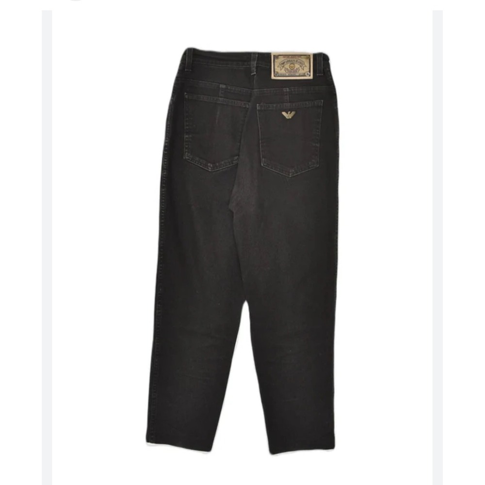 Vintage 90s Armani Jeans SIMINT S.p.A. Made in USA Black High Waist Denim
